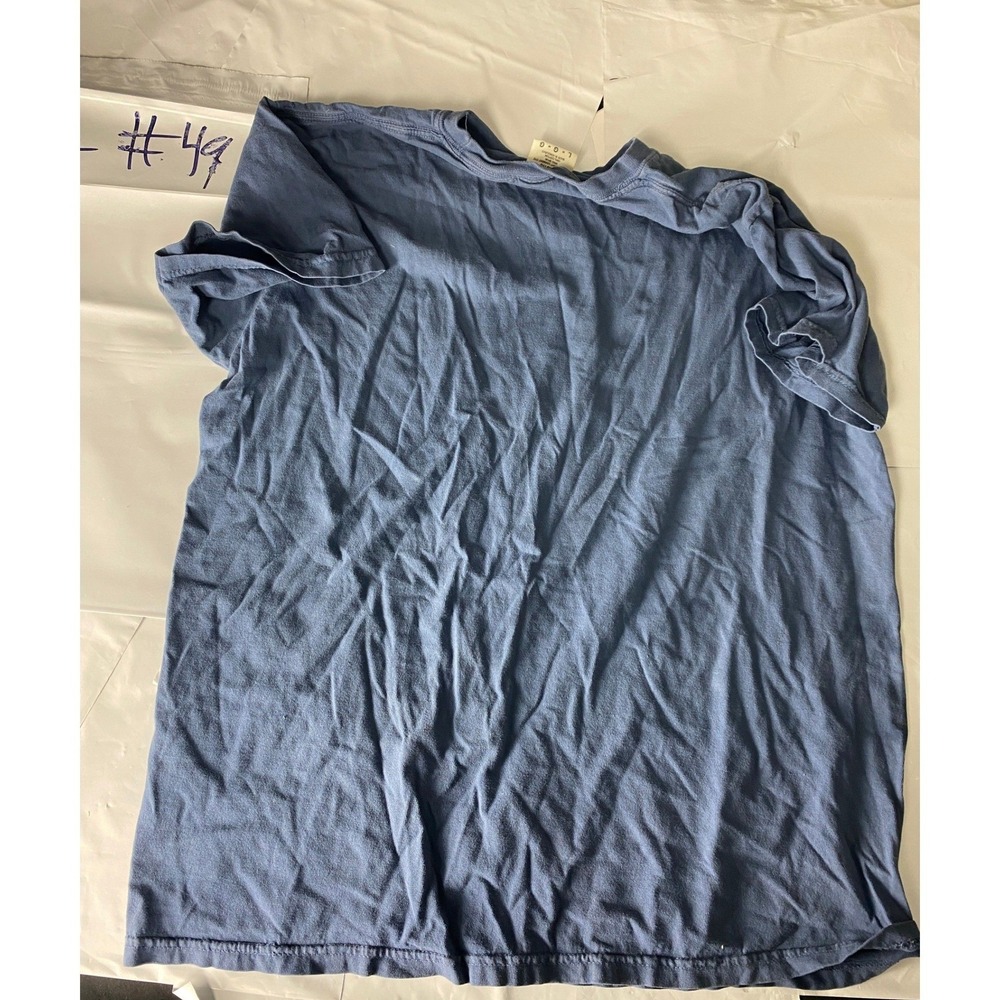 Comfort Colors Blue Graphic T Shirt Mens Large Heavyweight Garment Dyed Cotton